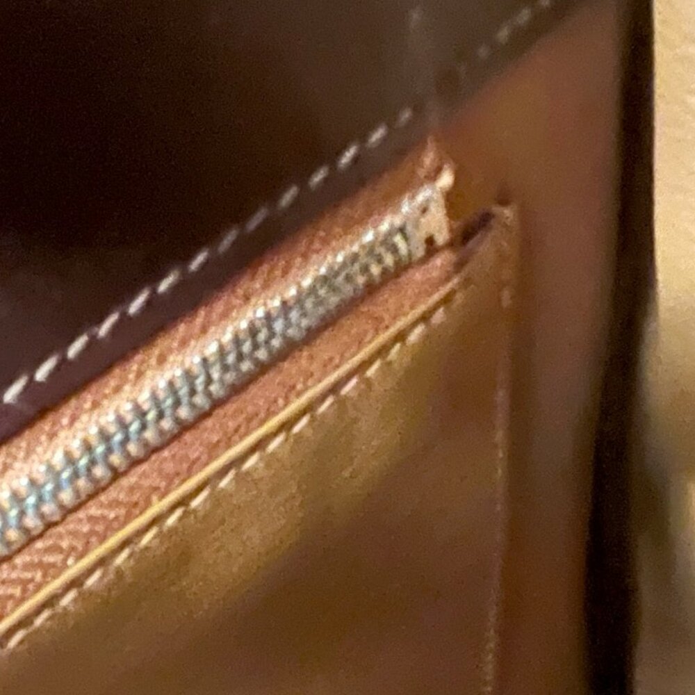 Wirkin Designer Inspired Kelly Chocolate Brown Swift Smooth Leather 32 CM Bag - Picture 9 of 12